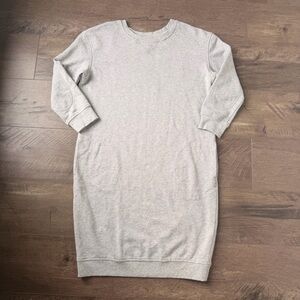 ATM 3/4 Sleeve Sweatshirt Dress with Pockets